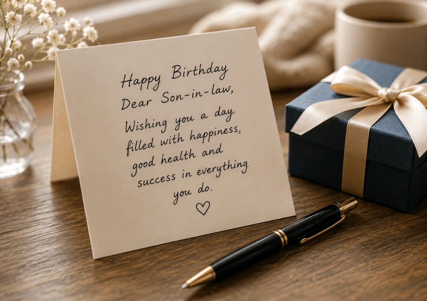 short birthday message for son-in-law