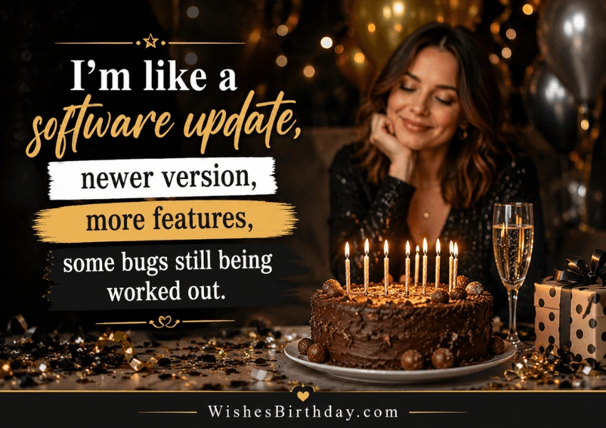 funny happy birthday to myself message
