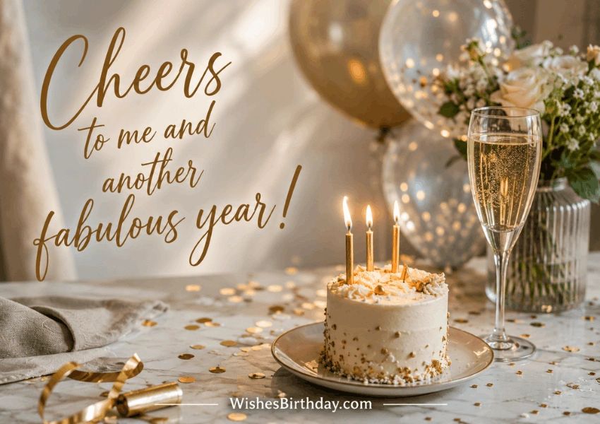 short happy birthday to me message
