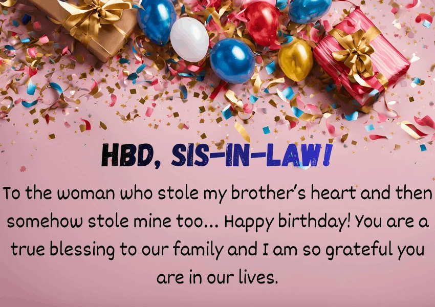 heartfelt birthday wishes for sister in law