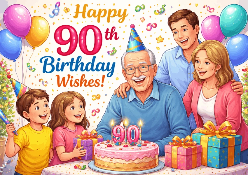 happy 90th birthday wishes