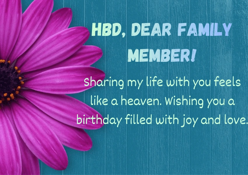 birthday wishes for family member