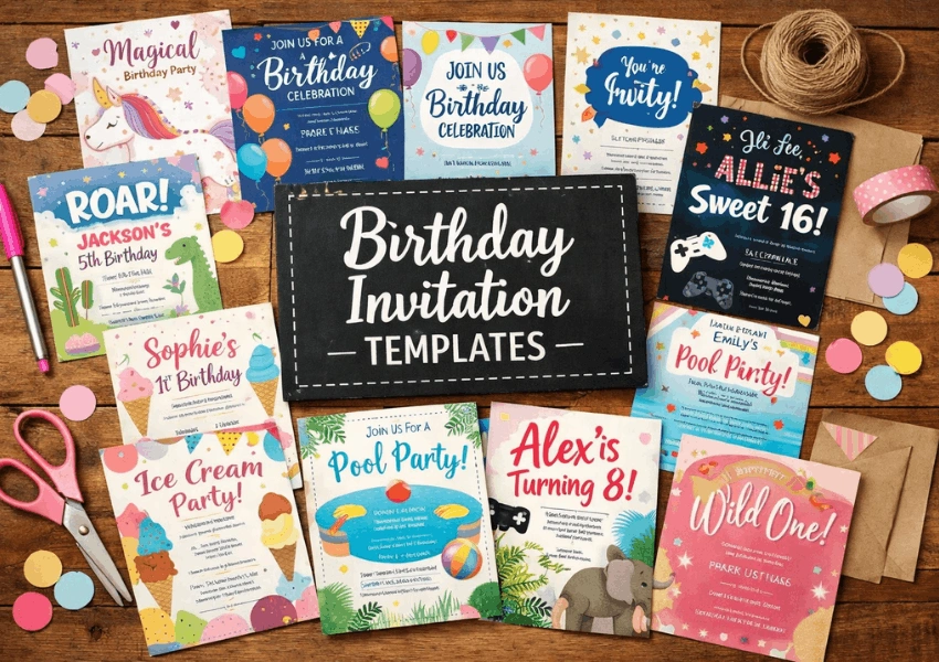 birthday invitation templates