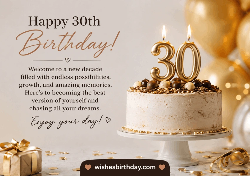 heartfelt 30th birthday wishes