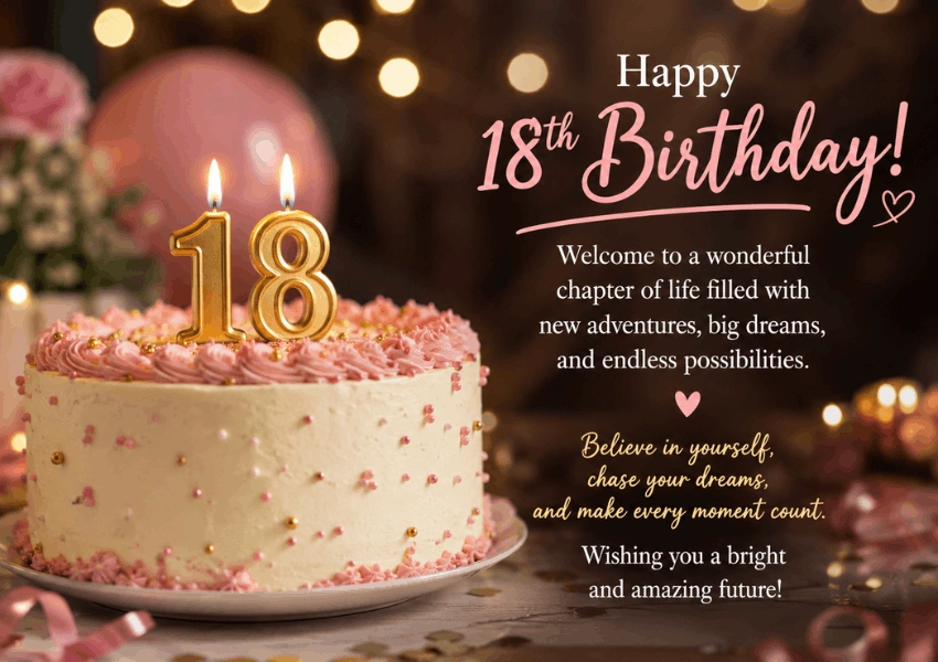 happy 18th birthday wishes