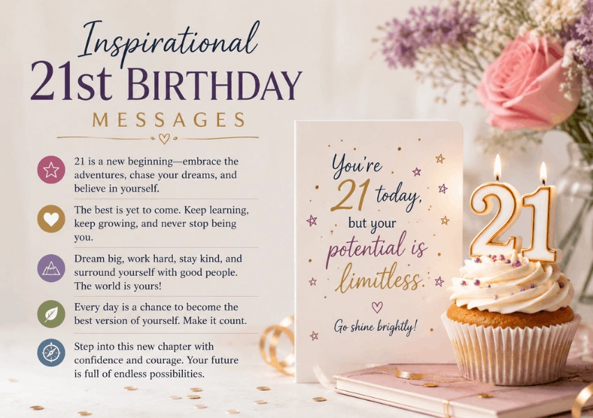 inspirational 21st birthday messages