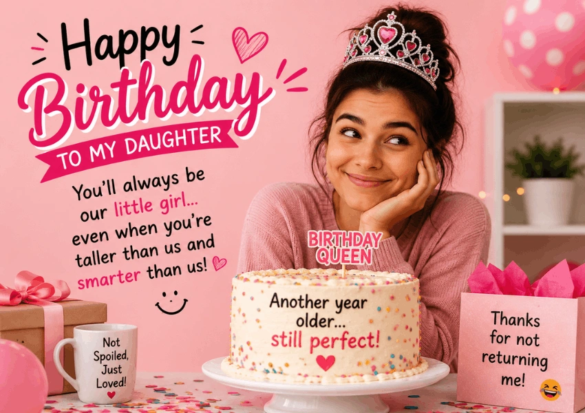 funny birthday messages for daughter