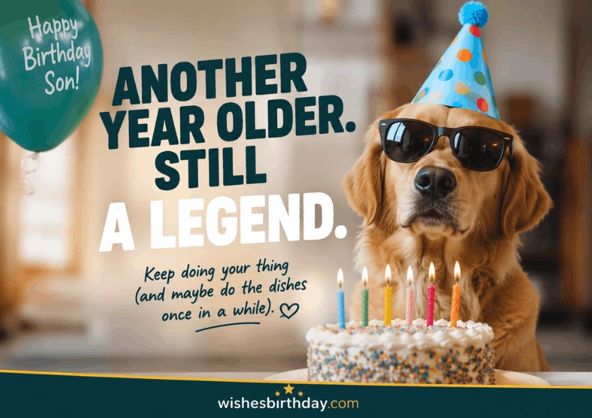 hilarious birthday wishes for son